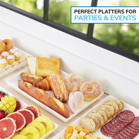 US Acrylic unbreakable rectangular platter ideal for appetizers and desserts