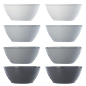 US Acrylic wedding registry bowls in grey add practical elegance.