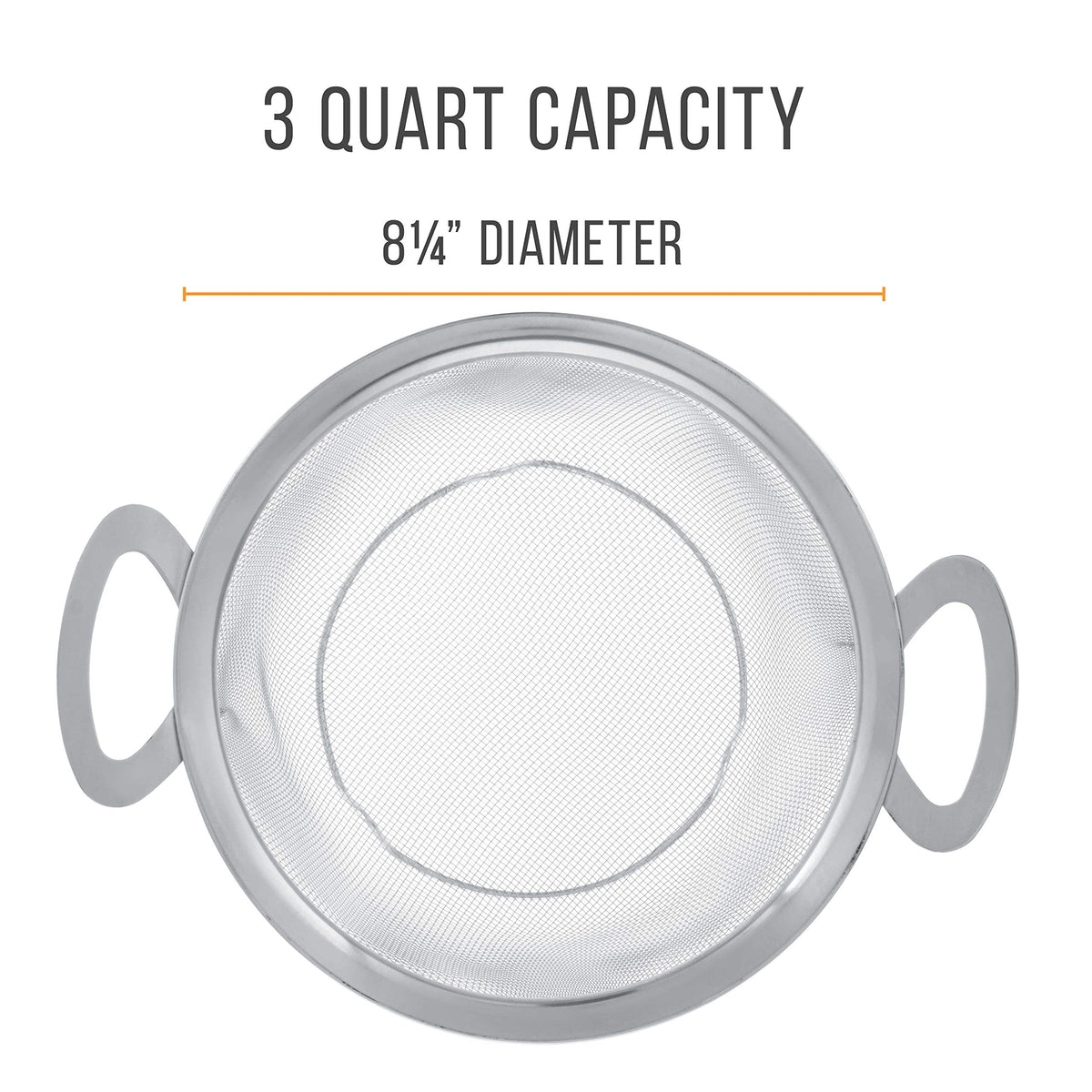 US Kitchen Supply 3-quart colander in pot for steaming and draining