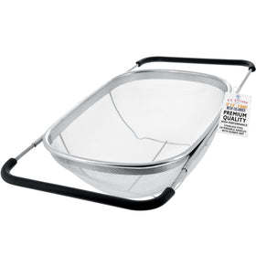 US Kitchen Supply 6-Quart Colander over sink ready for quick pasta draining.