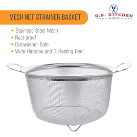 US Kitchen Supply colander resting feet design for hands-free stability
