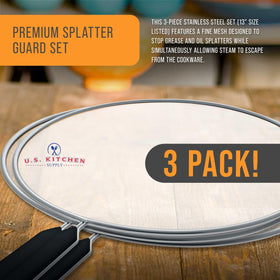 US Kitchen Supply comfort grip handles keep hands away from heat.