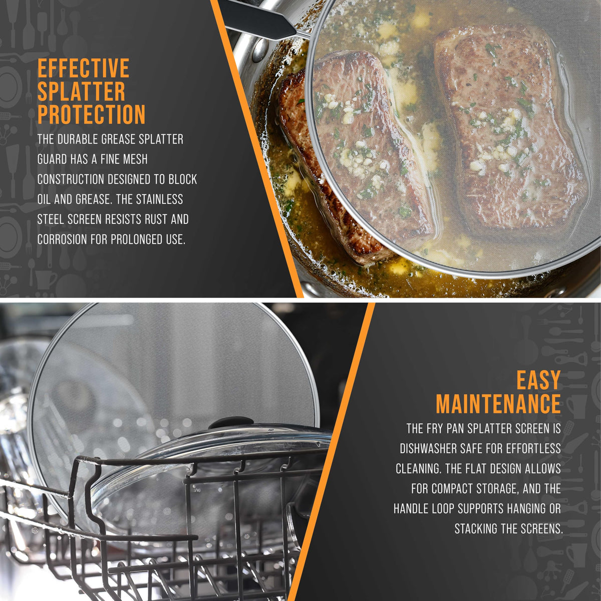 U.S. Kitchen Supply durable stainless steel grease screen resists rust.