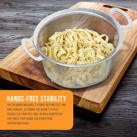 US Kitchen Supply versatile mesh for rinsing fruits and pasta