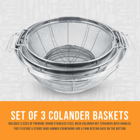 U.S. Kitchen Supply rust-proof mesh strainers stay sturdy during daily use