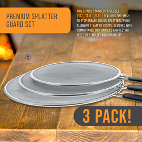 U.S. Kitchen Supply 9-5-inch guard protects small pans and keeps counters clean.