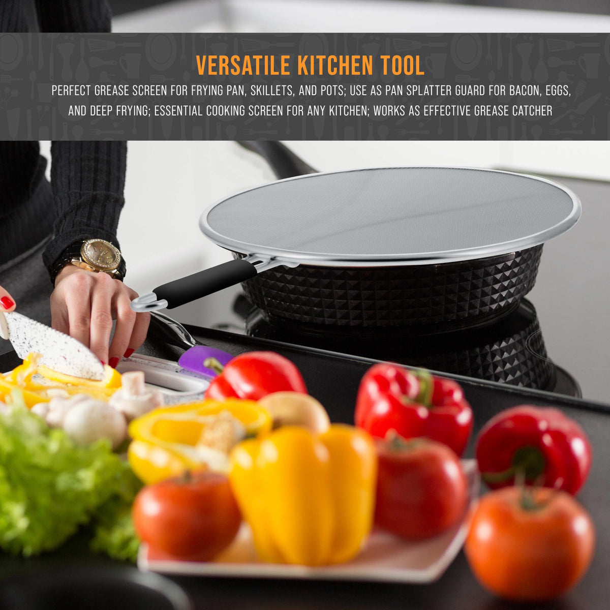 U.S. Kitchen Supply splatter guard is dishwasher safe for easy cleanup.