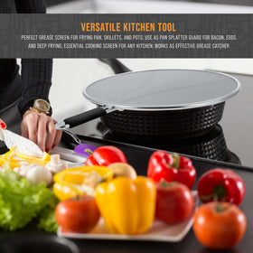 U.S. Kitchen Supply splatter guard is dishwasher safe for easy cleanup.