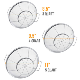 U.S. Kitchen Supply stainless steel colander with sturdy handles for easy lifting