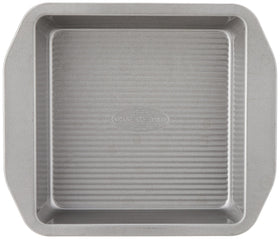 USA Pan 1120BW-3-ABC-1 square pan angle view highlights easy release after baking.