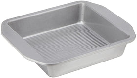 USA Pan 1120BW-3-ABC-1 square pan top view shows sturdy aluminized steel for even baking.