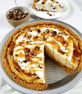 USA Pan 9-inch pie pan Americoat Plus coating enables quick release.