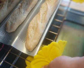 USA Pan baguette pan nonstick coating ensuring easy release and quick cleanup