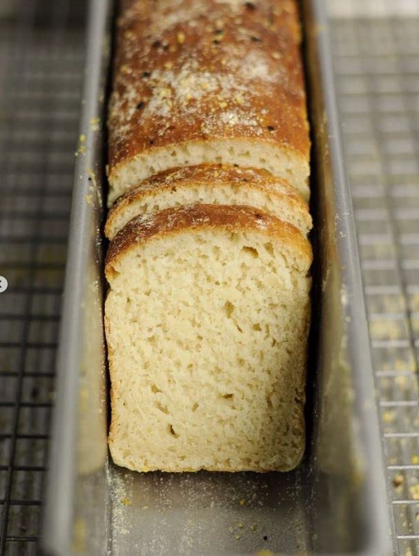 USA Pan Cocktail loaf pan in use on counter for ready-to-bake setup.