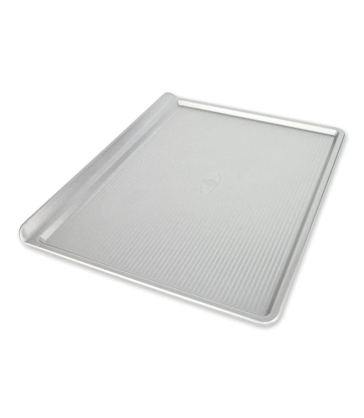 USA Pan Large cookie sheet top view with Americoat coating for easy release