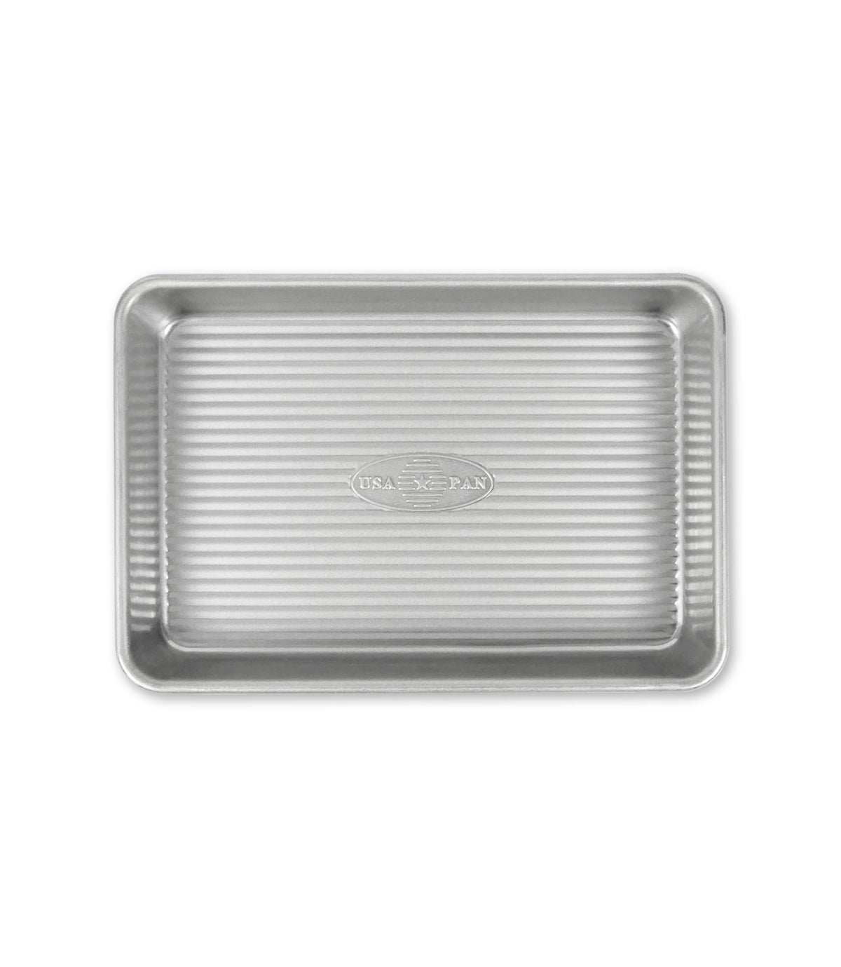 USA Pan mini sheet pan with corrugated surface for even browning and easy release.