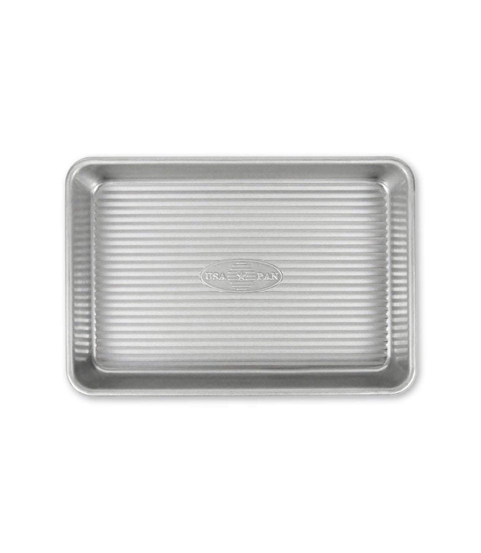 USA Pan mini sheet pan with corrugated surface for even browning and easy release.