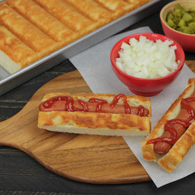 USA Pan New England pan idea for lobster rolls and savory fillings.