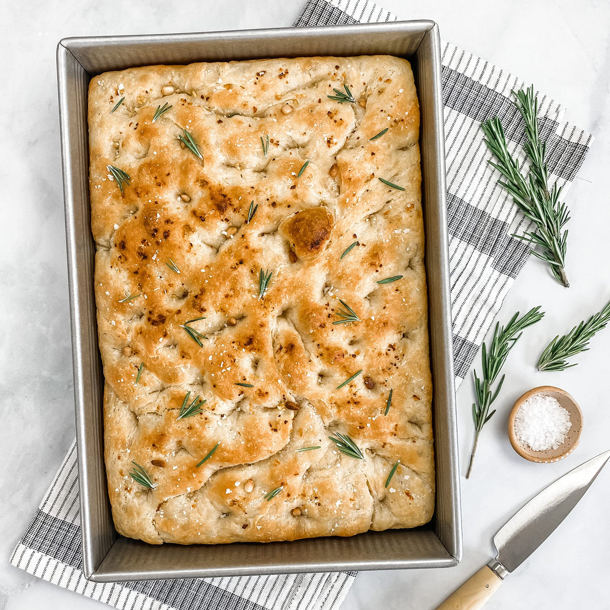 USA Pan nonstick coating close-up showing quick-release performance for effortless baking.