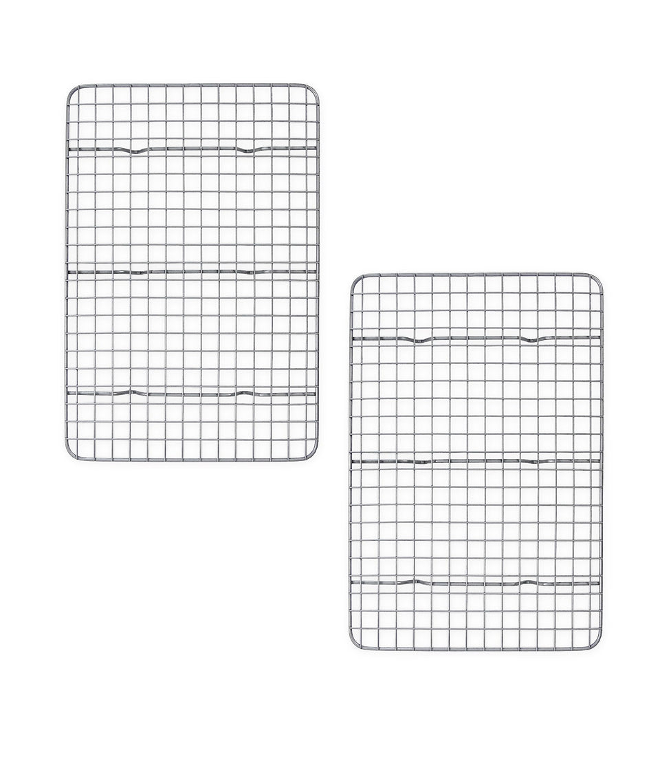 USA Pan quarter sheet cooling rack set of 2 for even cooling and easy release