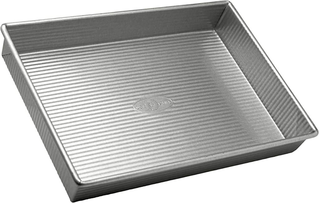 USA Pan rectangular bakeware 9x13 with nonstick coating for easy release.