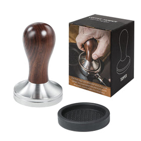 USEAMIE coffee tamper 53mm flat base for even extraction and stable tamping