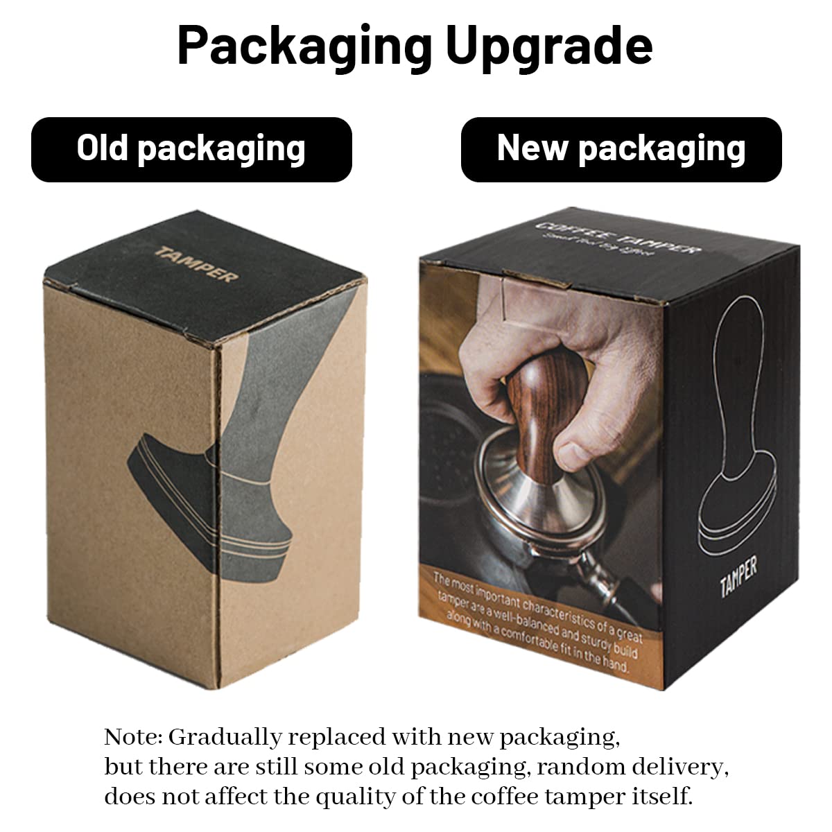 USEAMIE tamper with dishwasher-safe base for easy cleaning.
