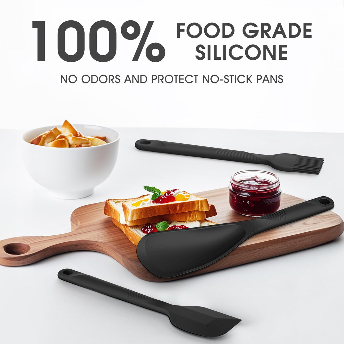 USECANO silicone slotted-turner handles heat and flips safely
