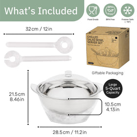 Useful Co. inner stainless steel bowl for durable cold salads.