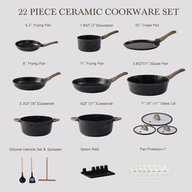 USELUCK ceramic casserole 2.3 qt with lid for versatile cooking