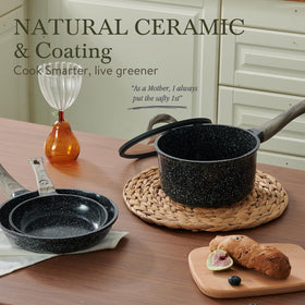 USELUCK ceramic casserole 6 qt with lid for family meals