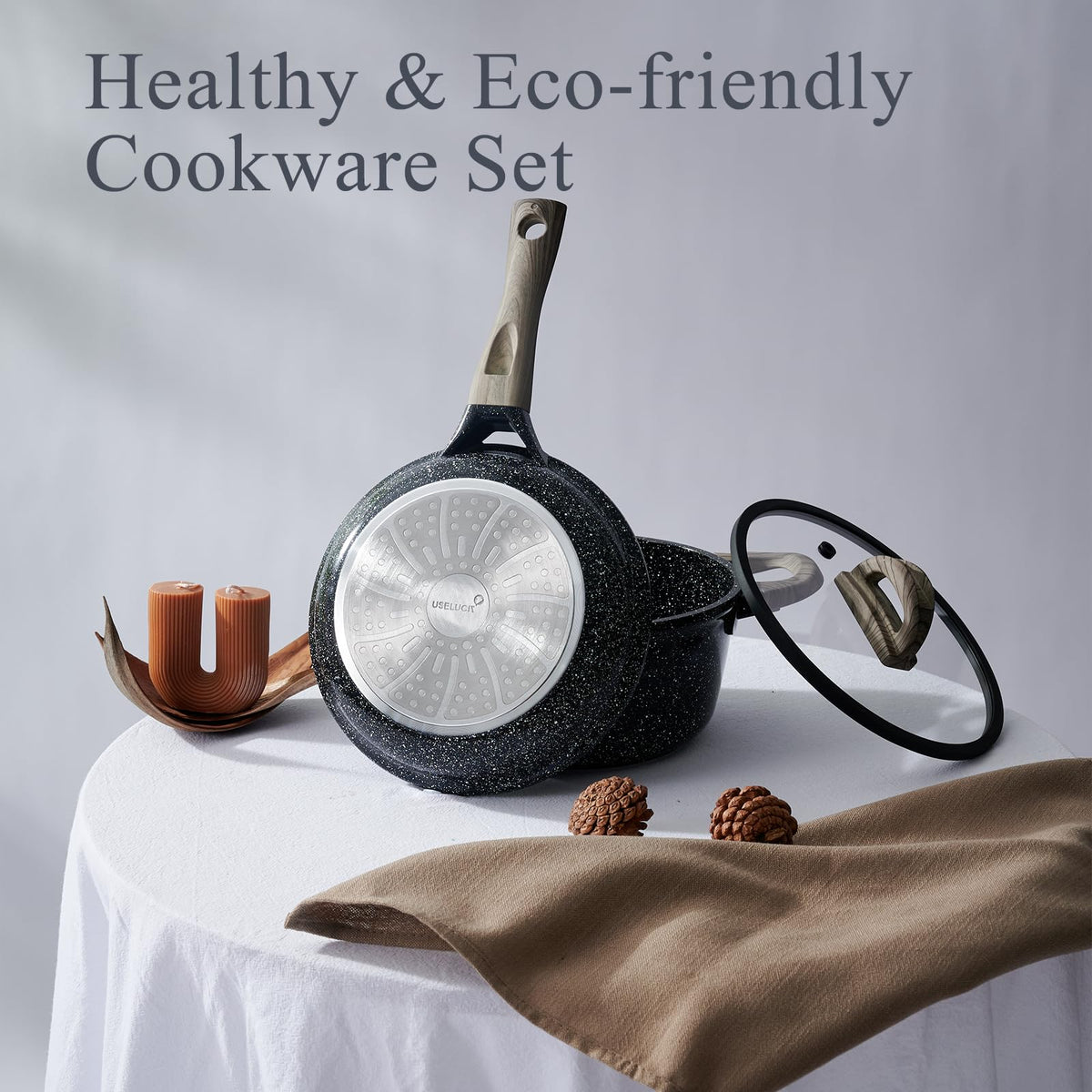 USELUCK 10-inch crepe pan for delicate batter and even browning