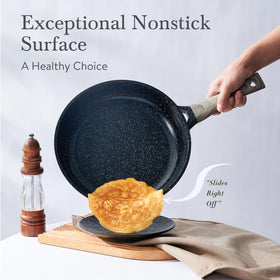 USELUCK ceramic saucepan 1.9 qt with glass lid for simmering