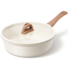 USELUCK ceramic nonstick frying pan with lid ideal for family meals