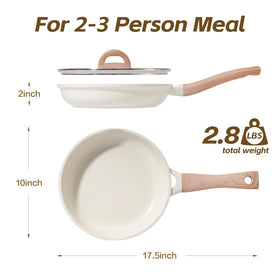 USELUCK ceramic surface wipes clean for quick post-cook cleanup.