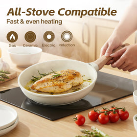 USELUCK heat-resistant handle shows stay-cool design for safe flipping.