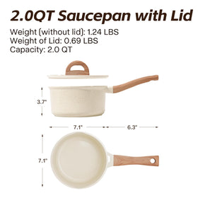 USELUCK versatile saucepan for eggs, pasta, and sauces