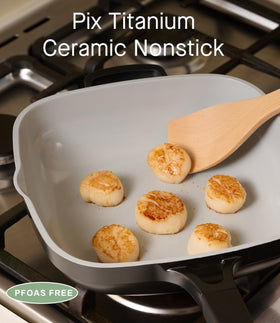 USELUCK Pix Pan deep sauté capacity handles family-sized portions with ease.