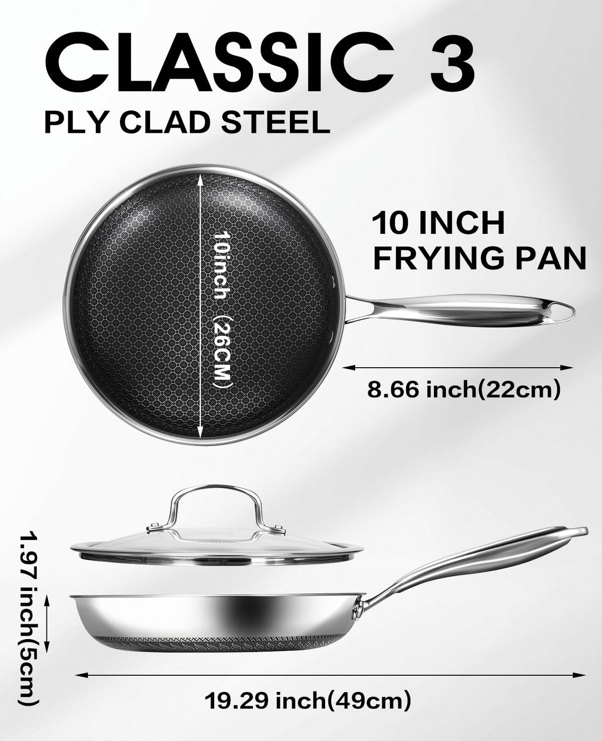 USELUCK stainless steel handle design with secure grip.