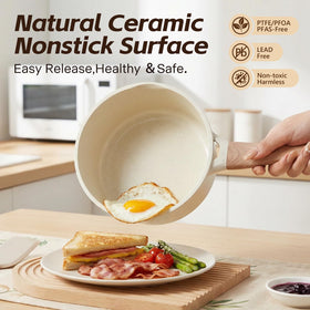 USELUCK stay-cool handle saucepan for comfortable grip during cooking