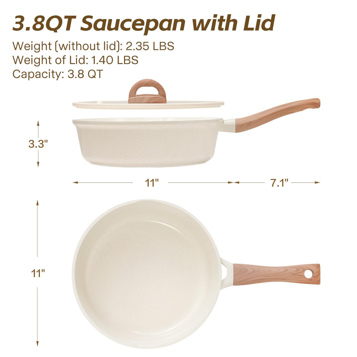 USELUCK versatile pan suitable for pasta, sauces, and sautéed dishes
