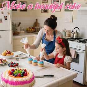 USHYIMJT frosting tips six-piece set for rosettes, swirls, and clean lines