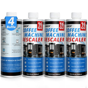 USKICH descaler 4-pack bottle pour for quick descaling and fresher coffee.