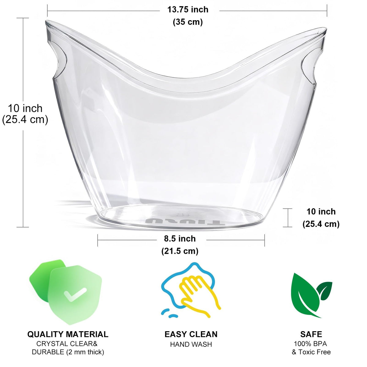 USUIT ice bucket showing condensation-resistant exterior for clean surfaces