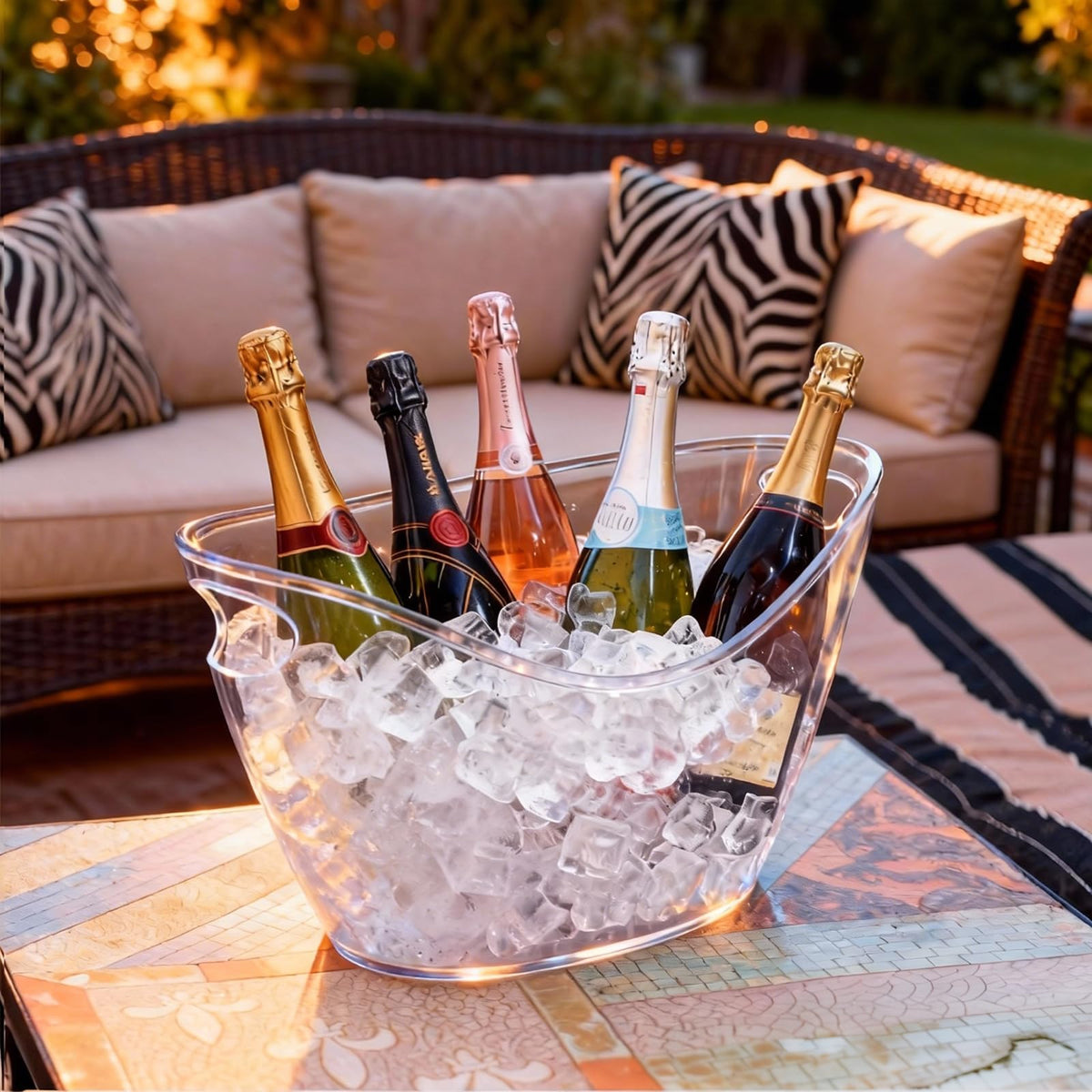 USUIT ice bucket with double handles for easy transport