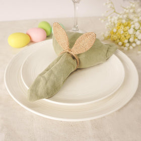 Utalek Easter table idea with bunny ear napkin rings for festive dining