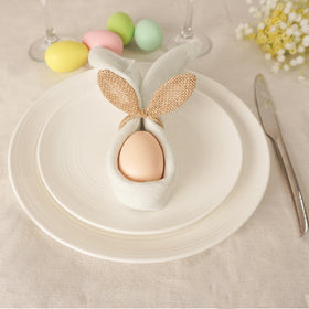 Utalek spring party napkin ring showcased on wedding or party tables