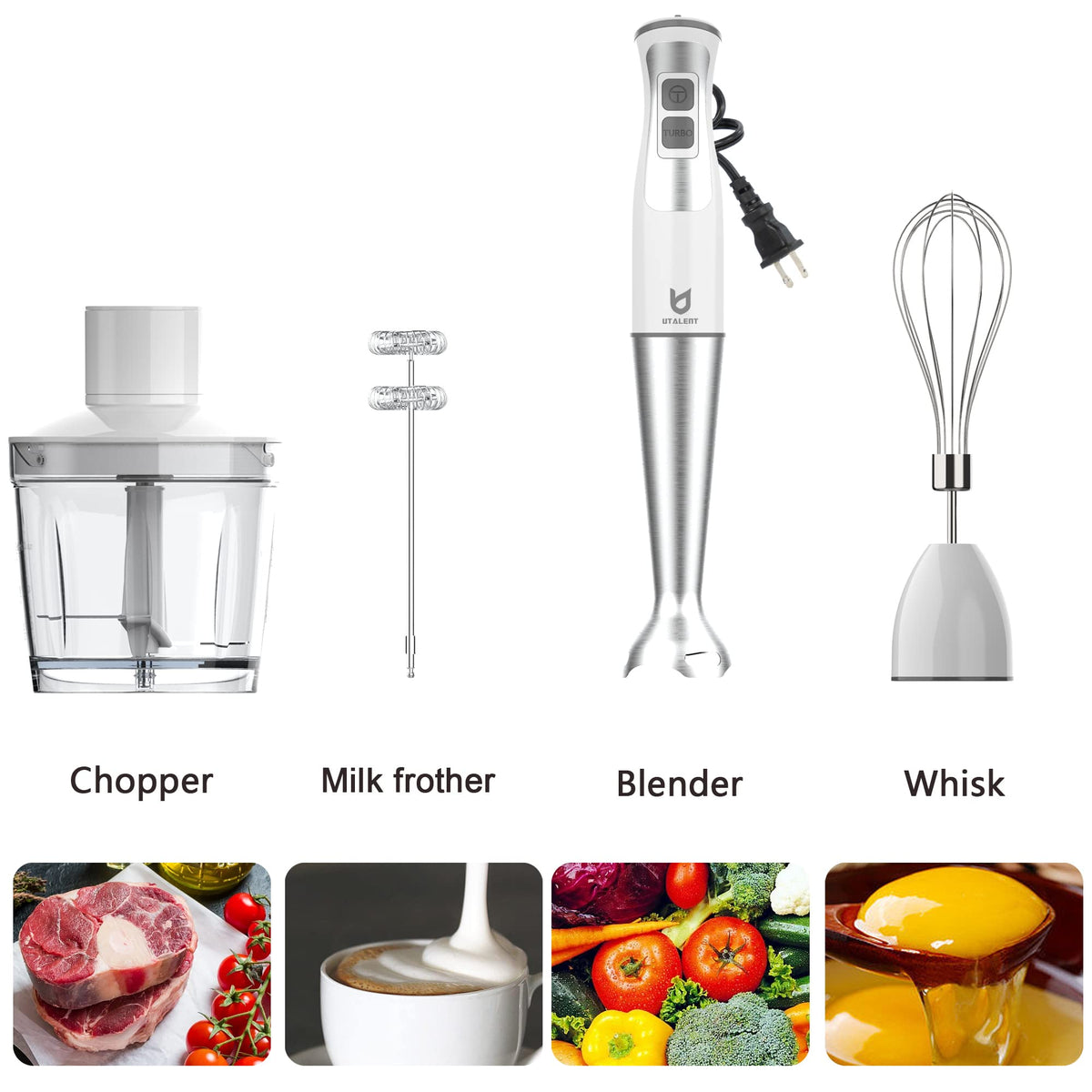 UTALENT 500ml food chopper for quick, even prep