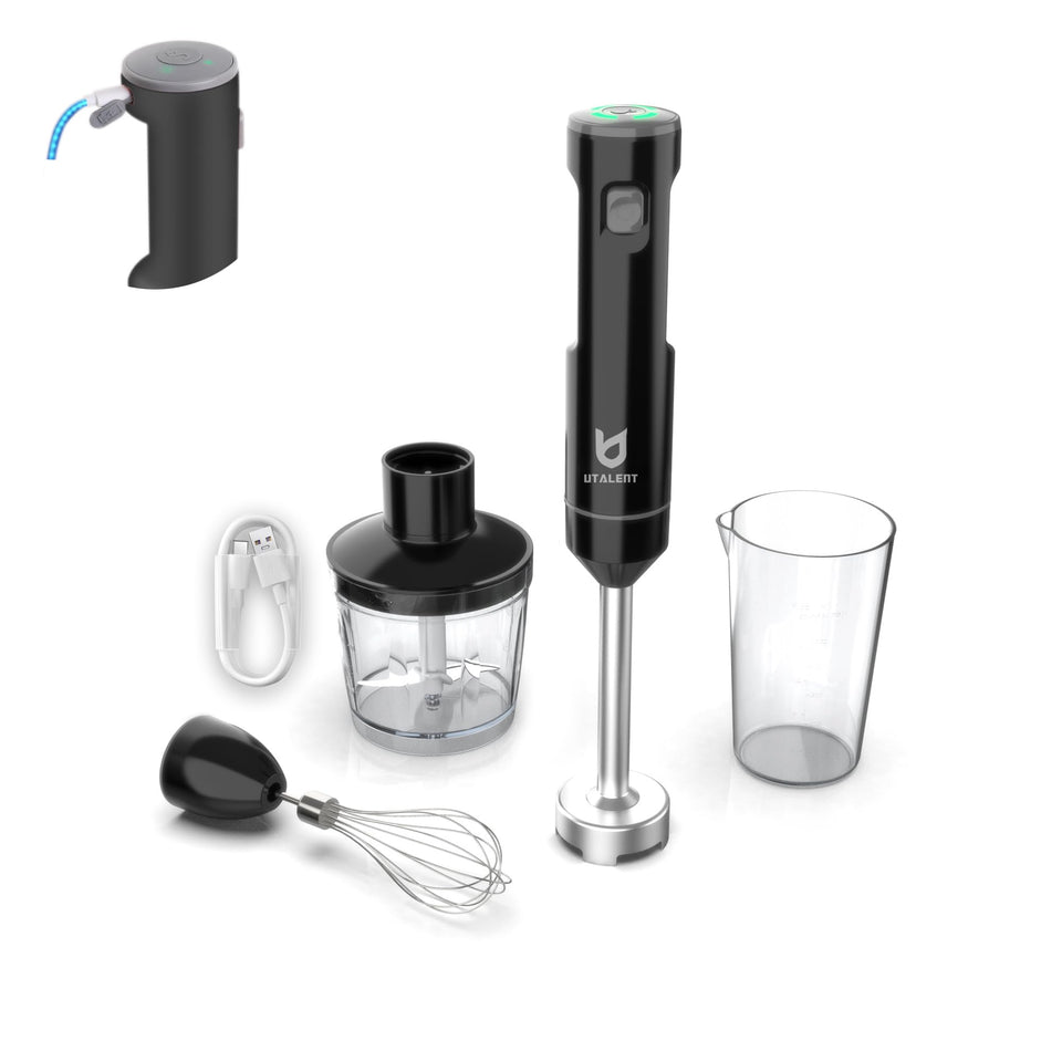 UTALENT cordless hand blender arm blending smoothies quickly