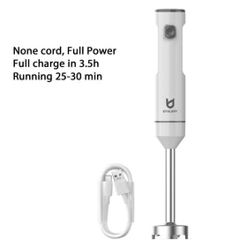 UTALENT cordless hand blender battery indicator showing power level